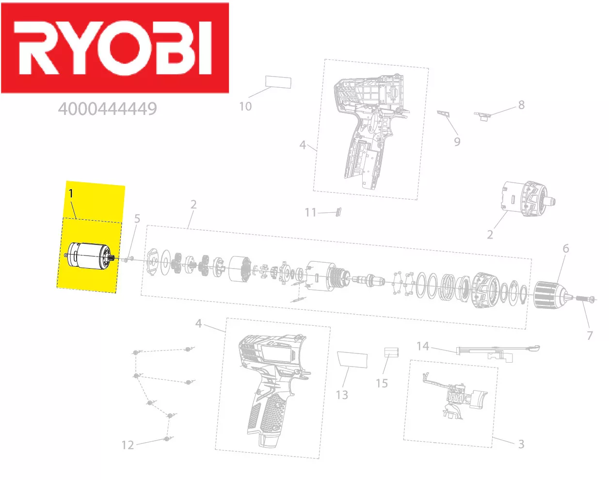 Moteur réf. 5131037417 Ryobi